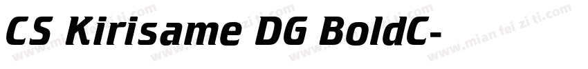 CS Kirisame DG BoldC字体转换